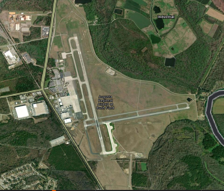 Augusta Regional Airport / Bush Field at KAGS, the base airport for Marshals Technology aircraft rental.
